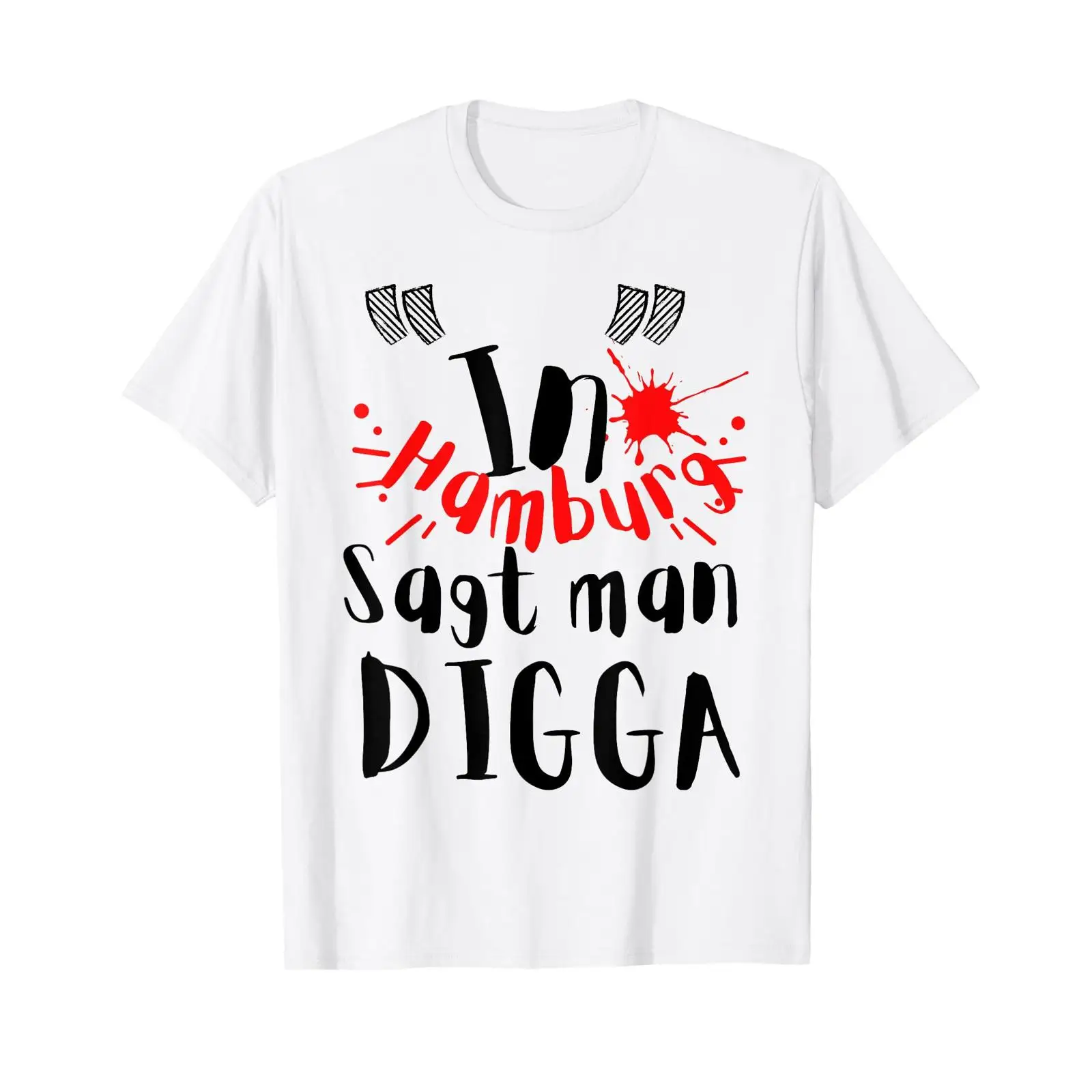 Vintage Fashion Hamburg - ハンブルク発、北極光をテーマにしたクールなスローガンがプリントされたTシャツ。ヴィンテージ風のウォッシュ加工が施され、ユニセックスで普段使いに最適な、男性向けのグラフィックTシャツ。