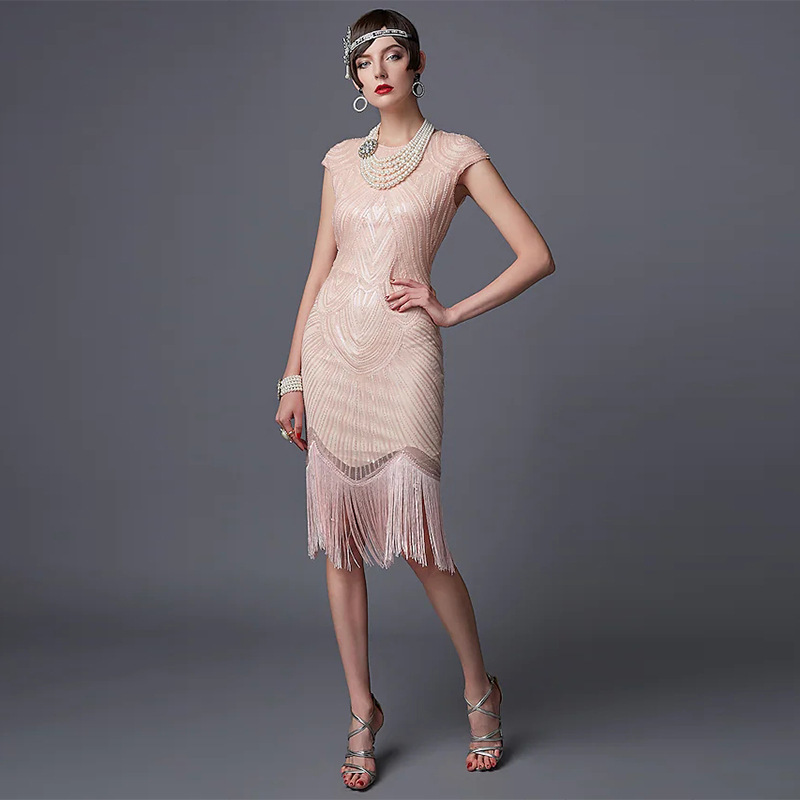 1920年代ギャツビー風フリンジフラッパードレス ヴィンテー - Vintage Fashion Dresses のレビューと価格